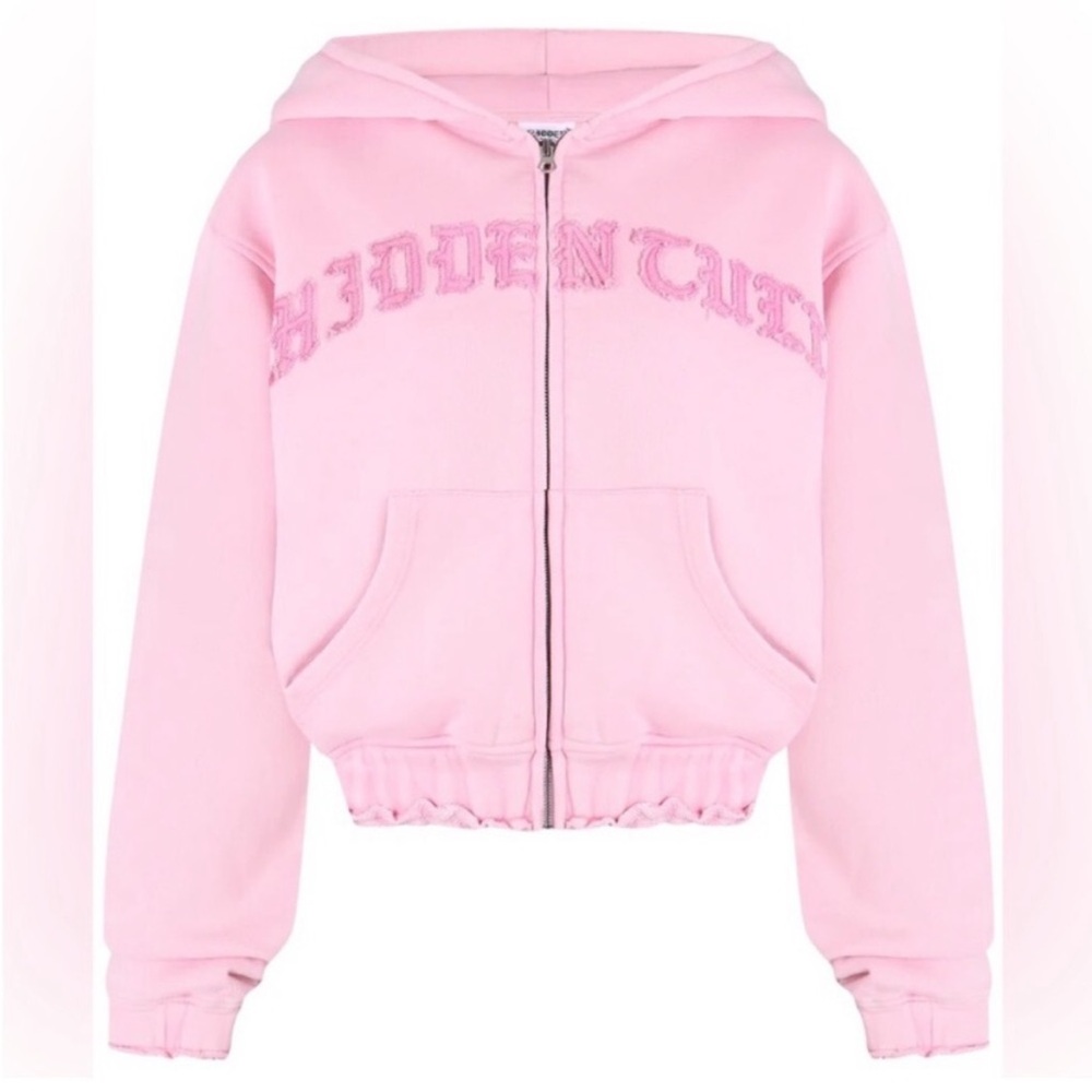 Pink Hoodie with Front Pockets